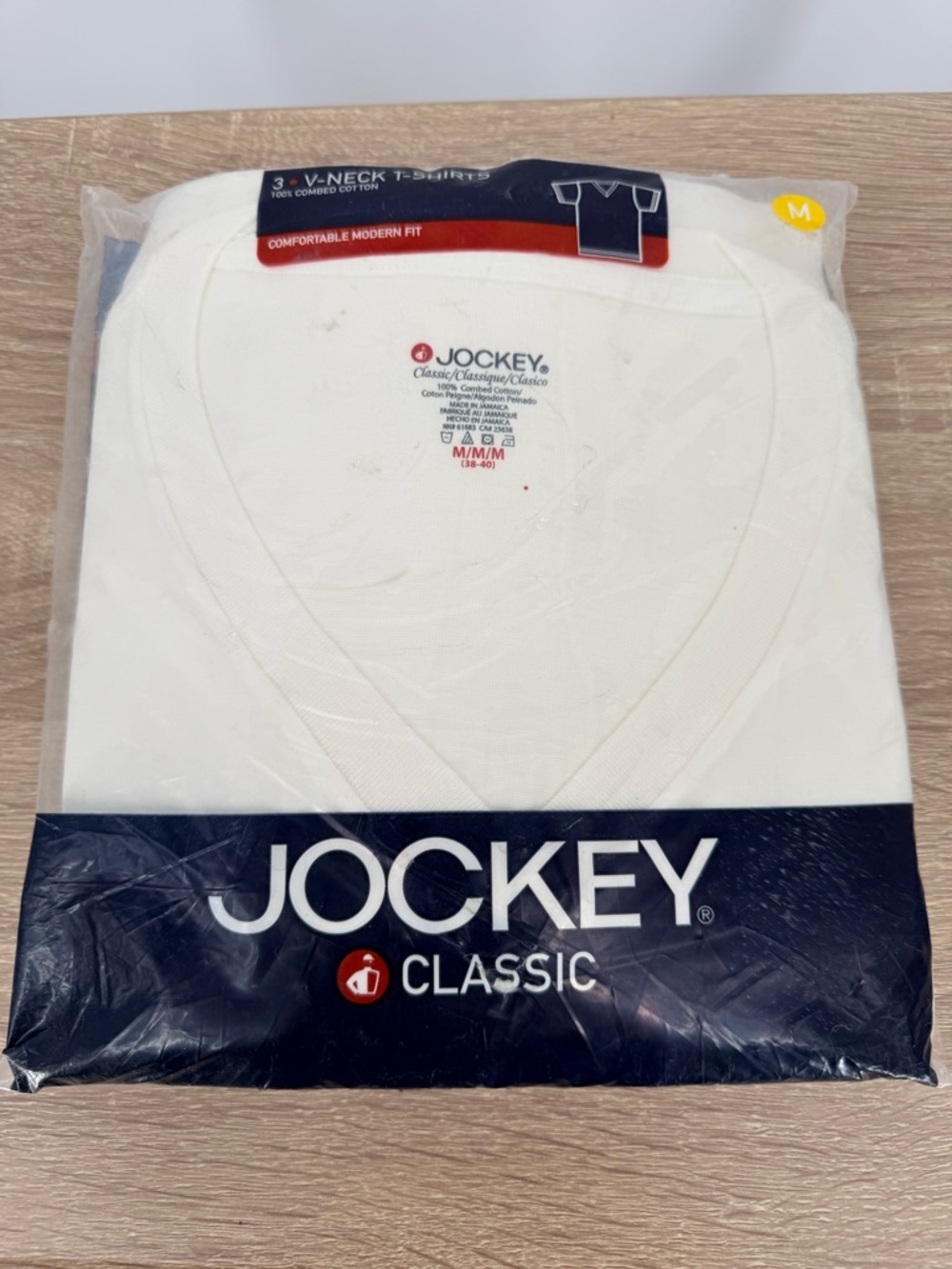 Jockey White V-Neck T-Shirts - Pack